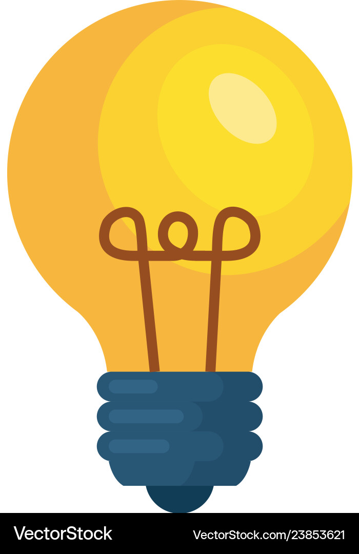 Bulb light idea icon Royalty Free Vector Image