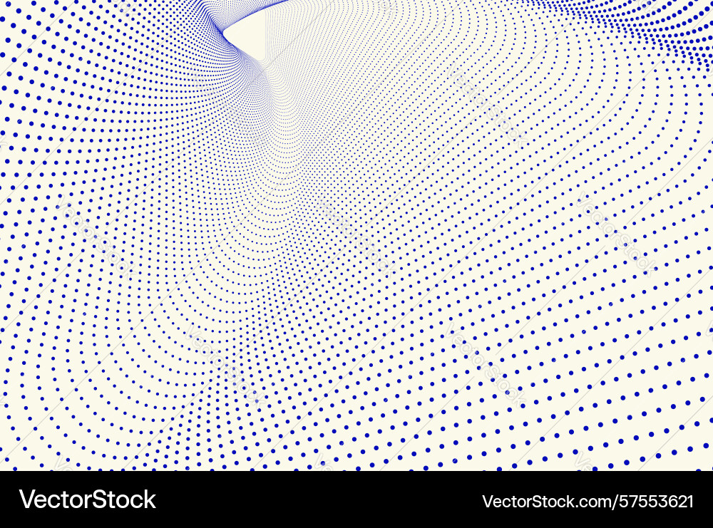 Concentric triangle line dots particles ripple Vector Image
