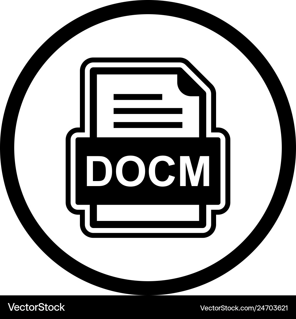 Docm file document icon Vector Image