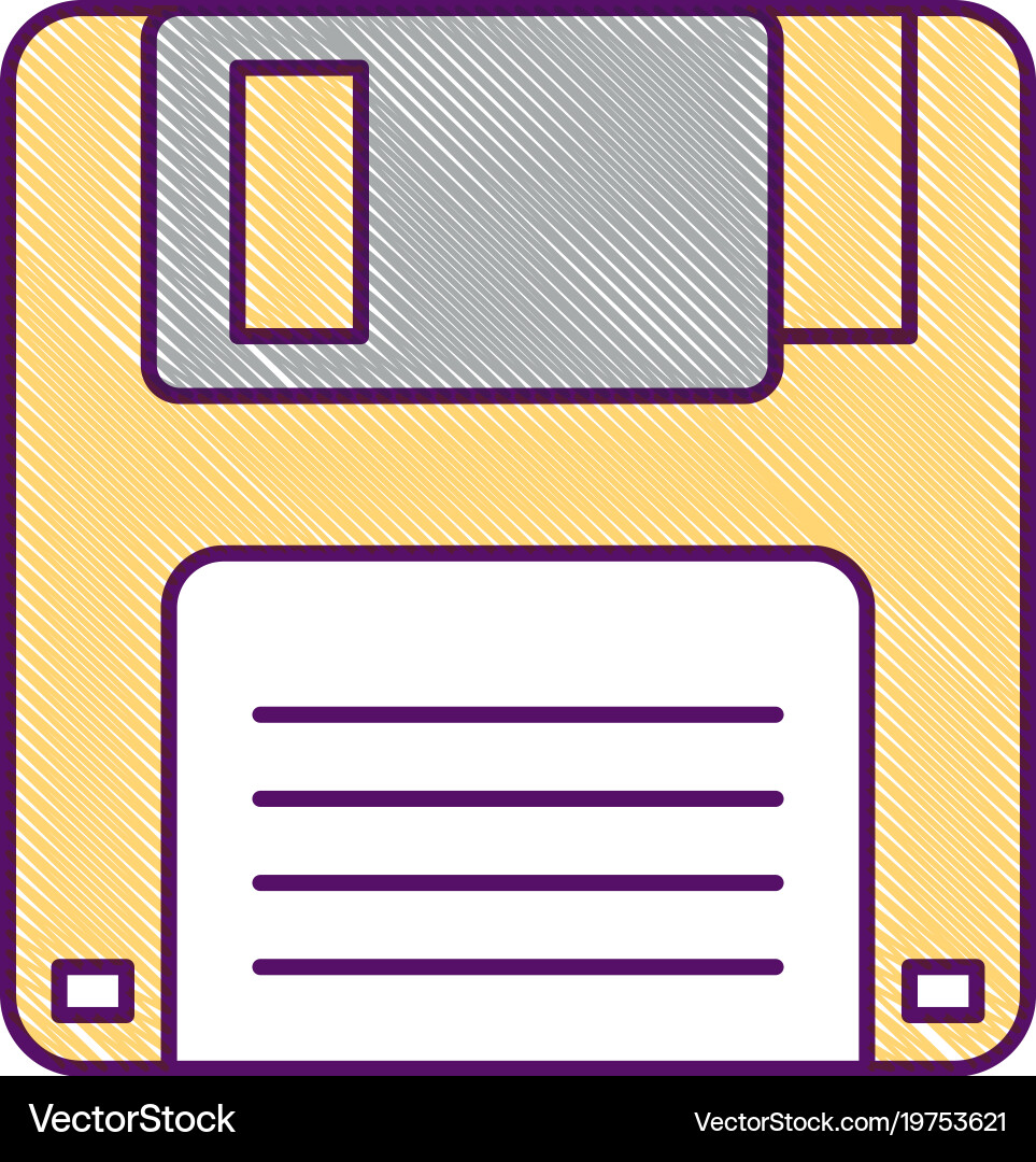 Floppy disk icon data backup retro vector image