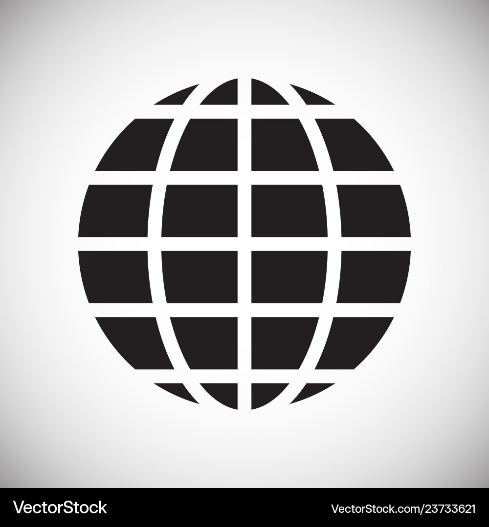 Globe icon on white background for graphic and web Globe icon on white background for graphic and web vector image