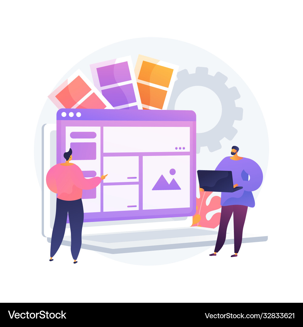 Interface design abstract concept Interface design abstract concept vector image