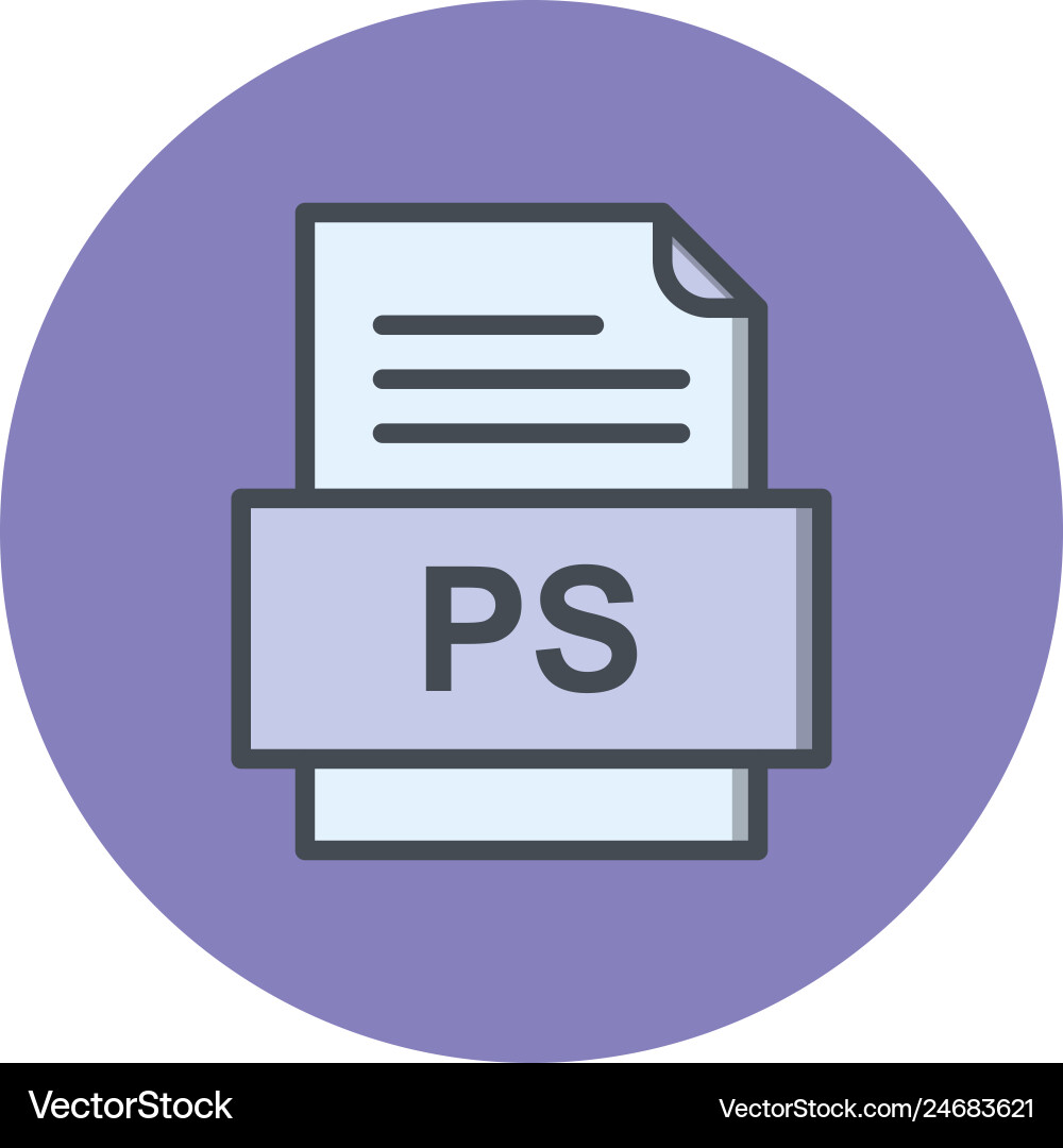 Ps file document icon vector image