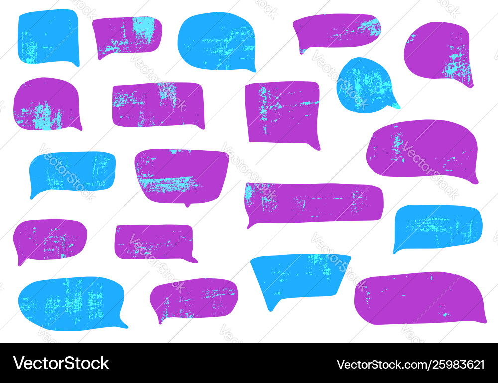 Set speech bubbles for text elements Vector Image