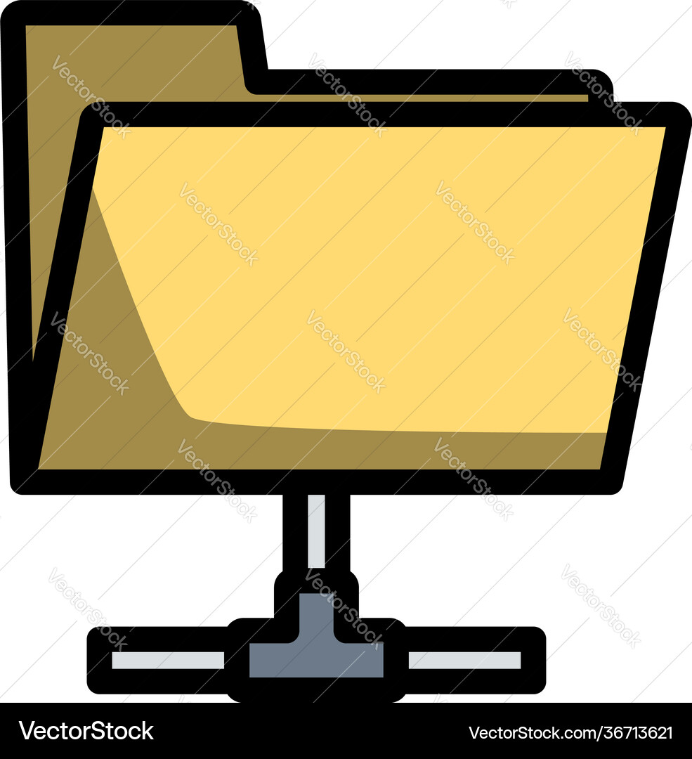 Shared folder icon vector image