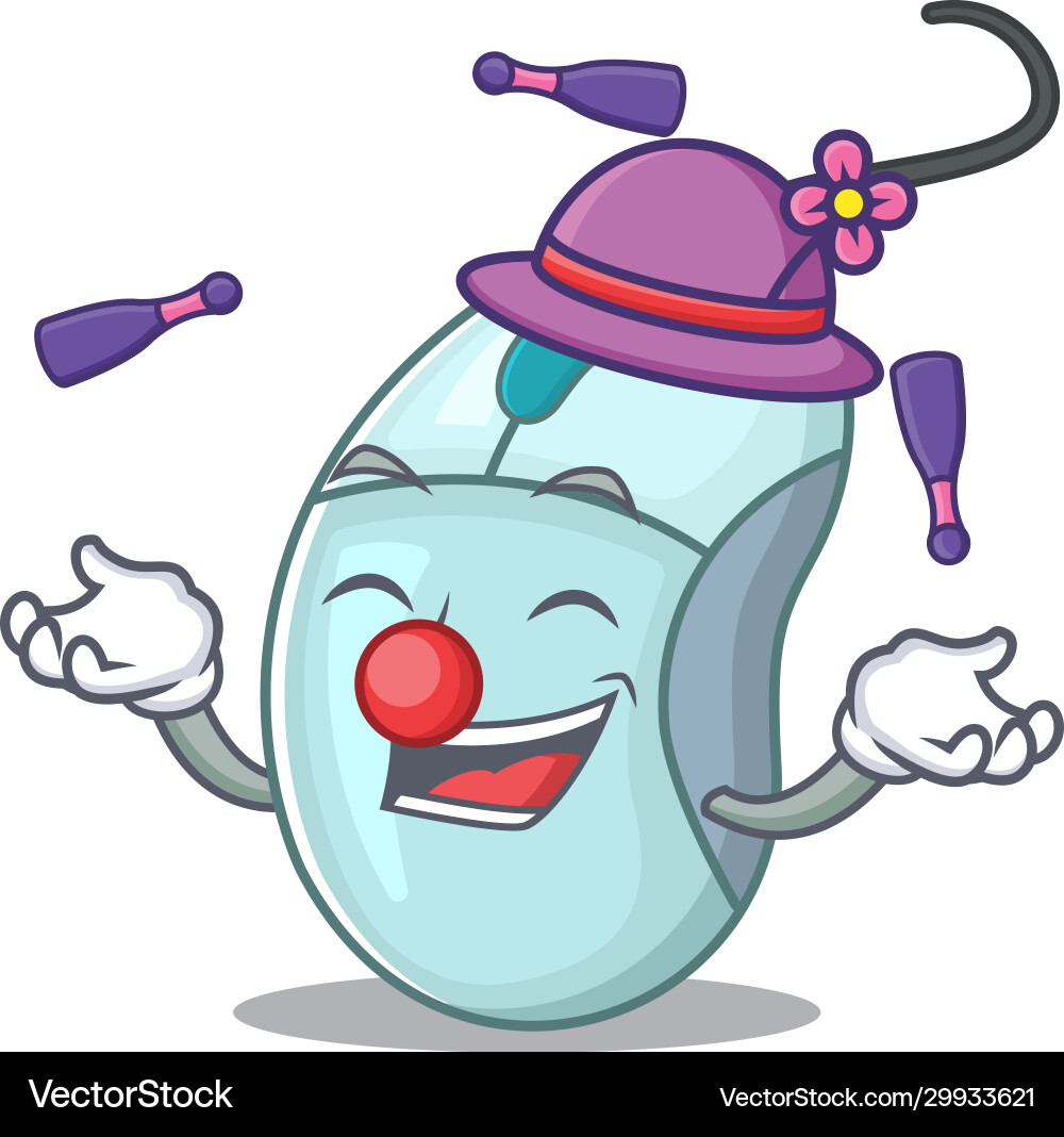 Smart computer mouse cartoon character design Vector Image