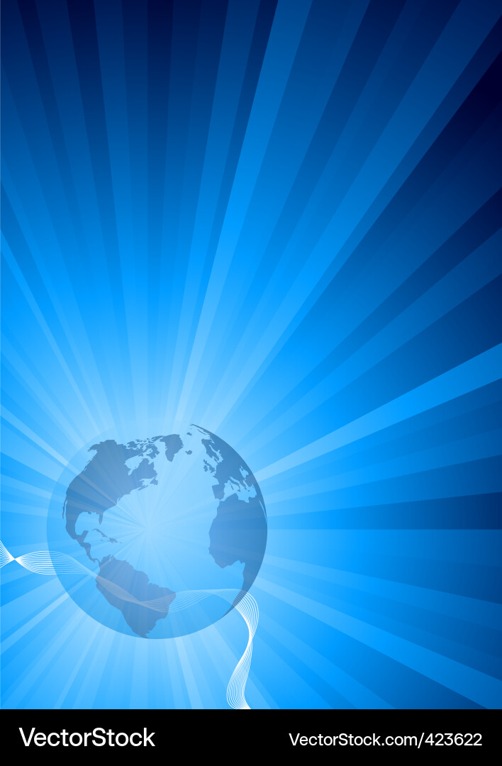 Abstract background with globe vector image