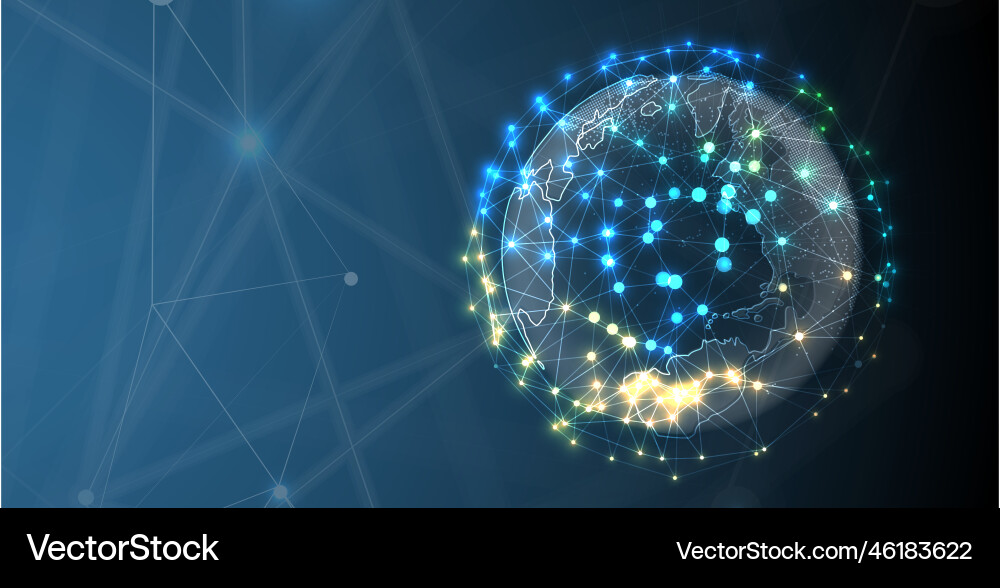 Artificial intelligence technology web background Artificial intelligence technology web background vector image