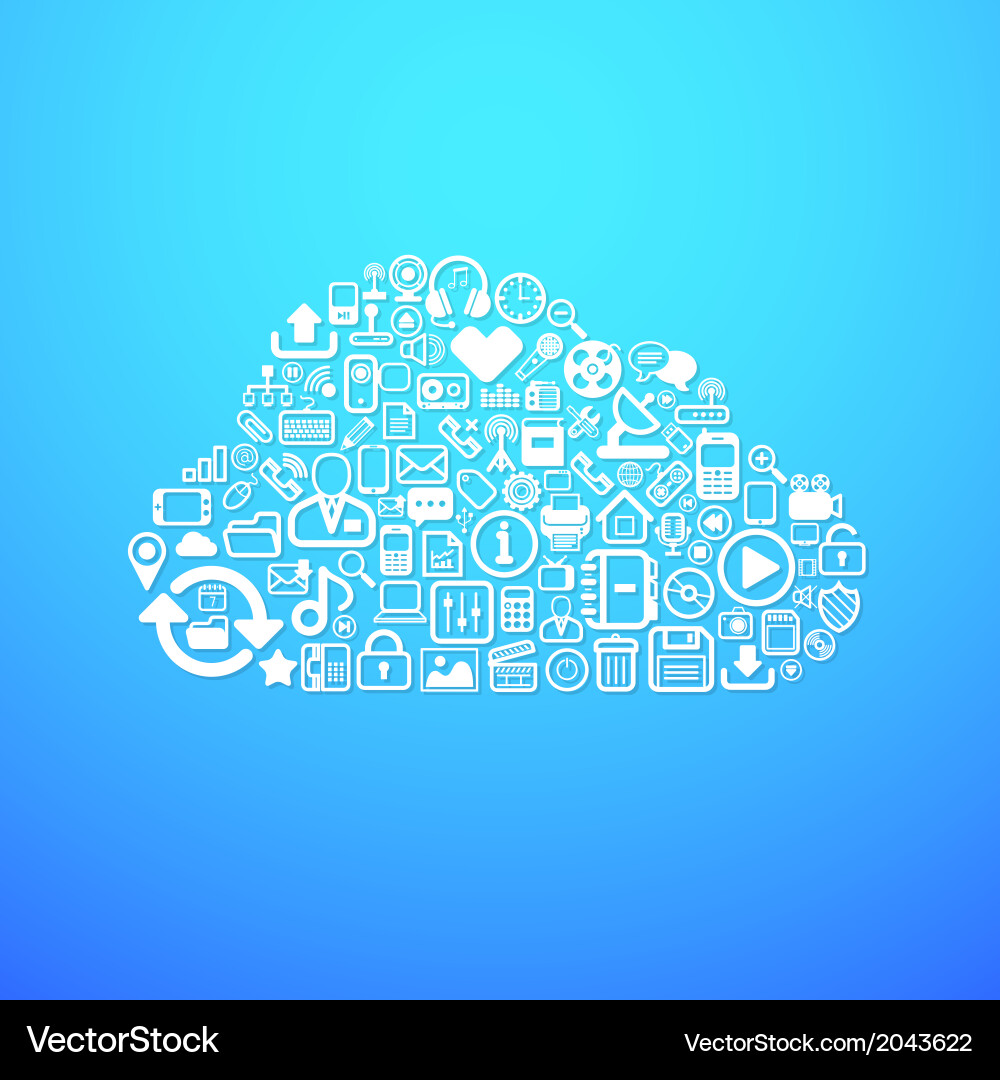 Cloud Computing Icon vector image