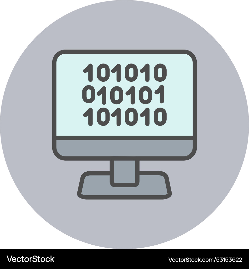 Code line filled circle icon vector image