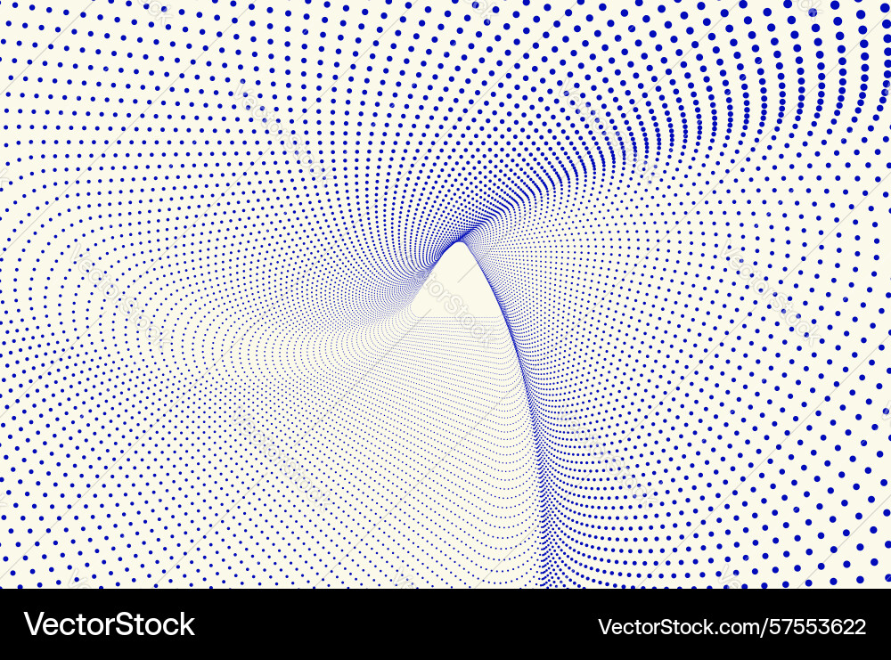 Concentric triangle line dots particles ripple Vector Image