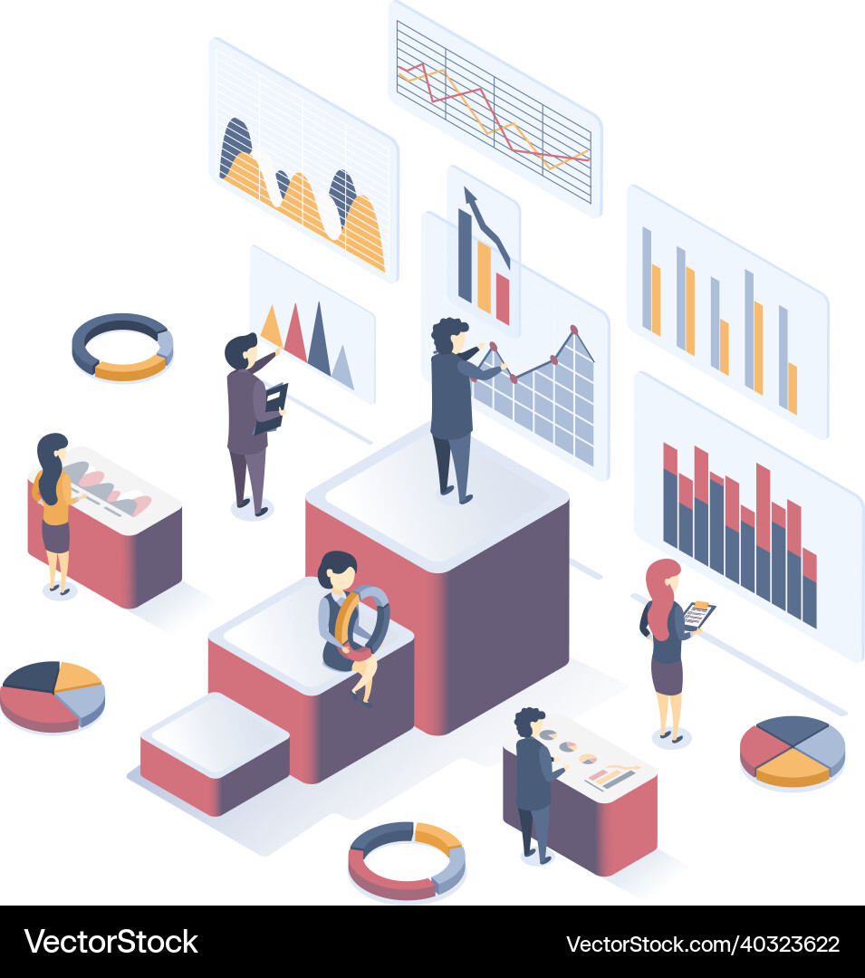 Concept of data analysis Concept of data analysis vector image