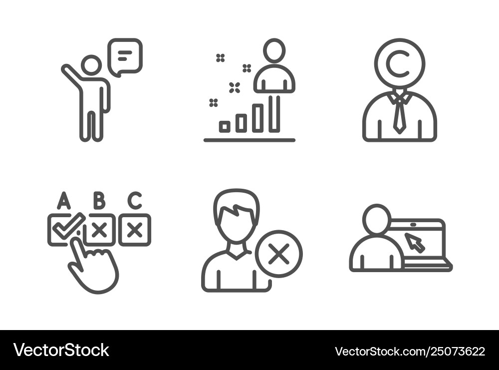 Copyrighter correct checkbox and remove account Copyrighter correct checkbox and remove account vector image