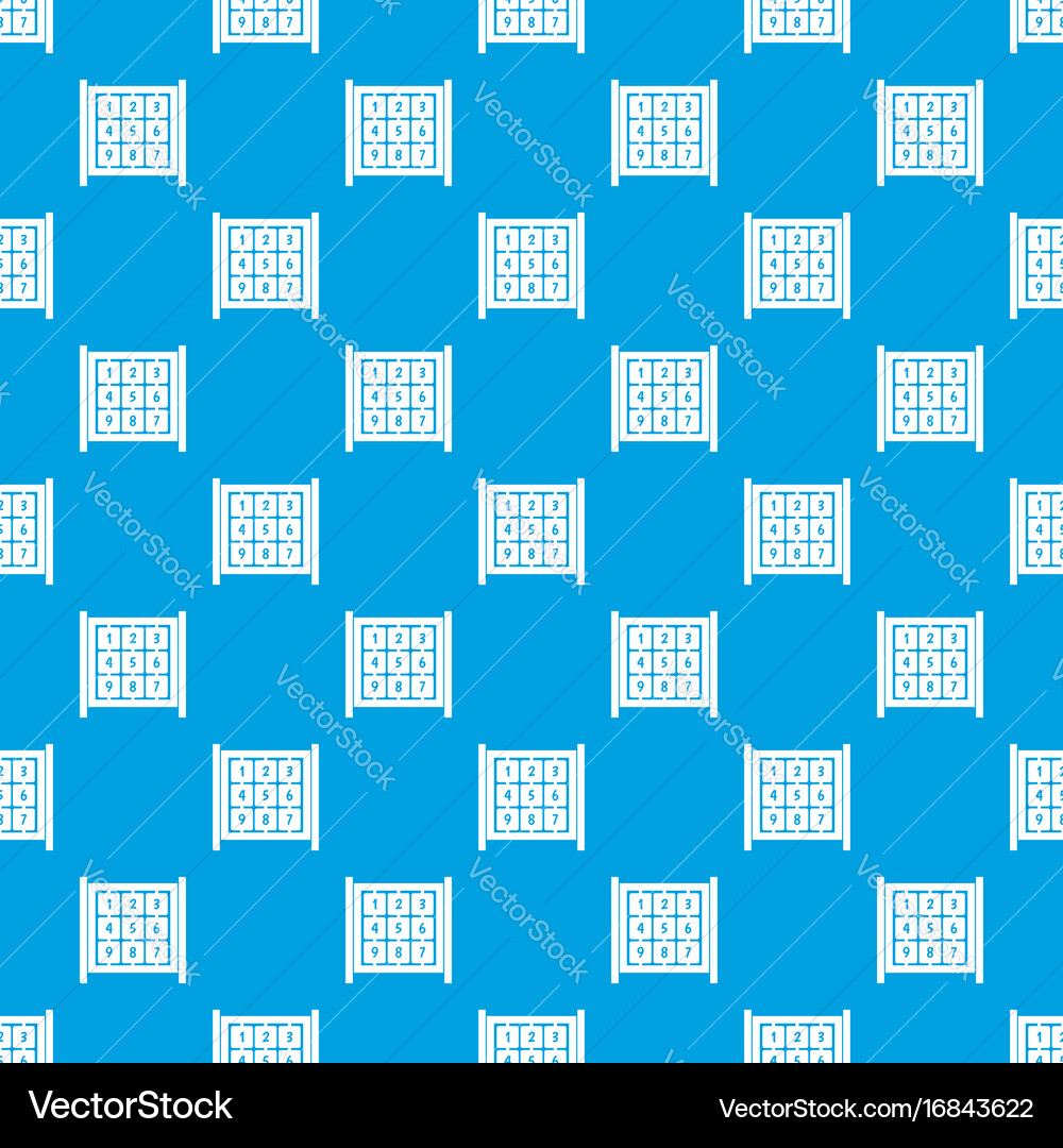 Cubes with numbers on playground pattern seamless Vector Image