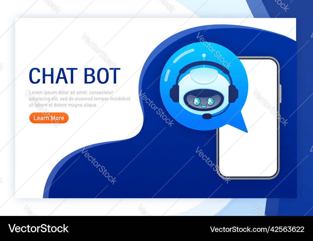 Flat chat bot for web design isometric Flat chat bot for web design isometric vector image