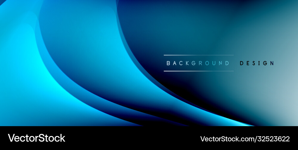 Fluid gradient waves with shadow lines and glowing Fluid gradient waves with shadow lines and glowing Vector Image