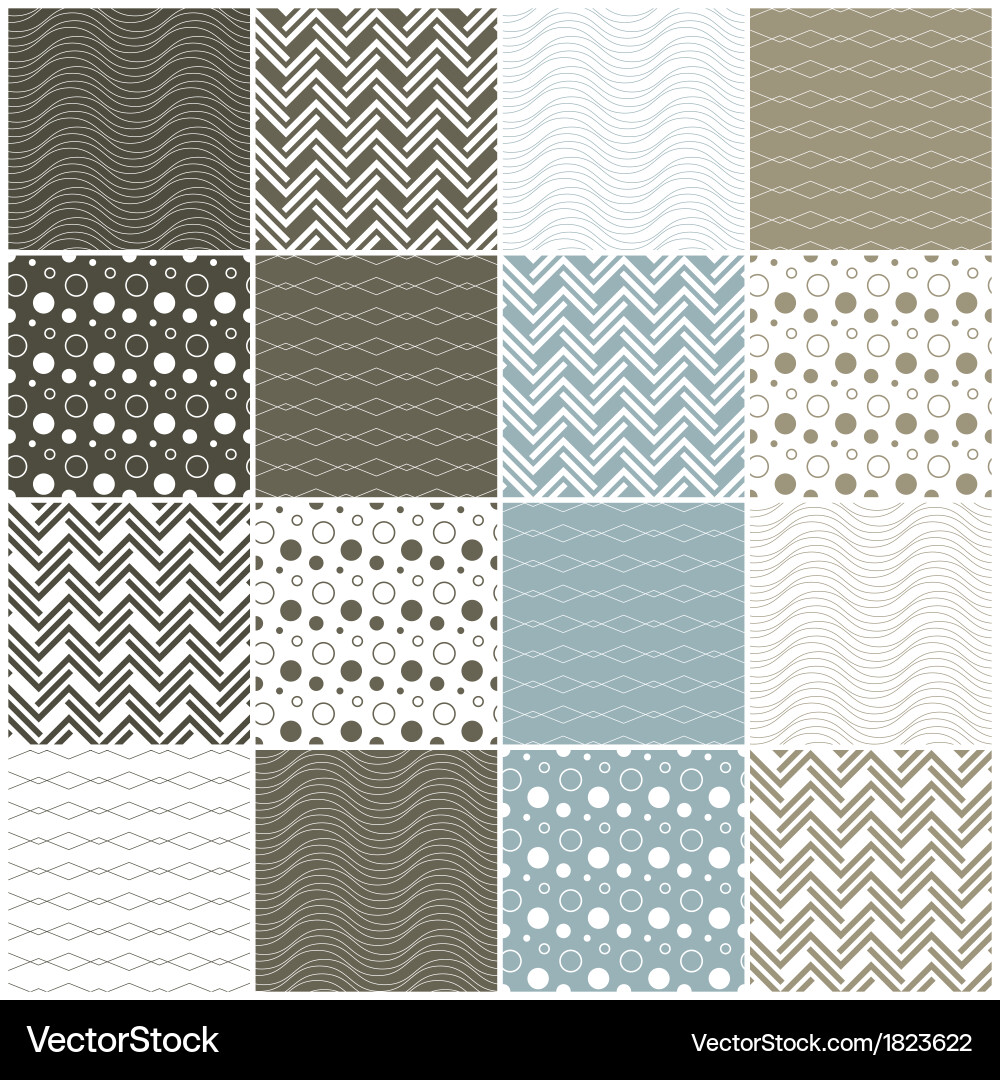 Geometric Wave Patterns vector image