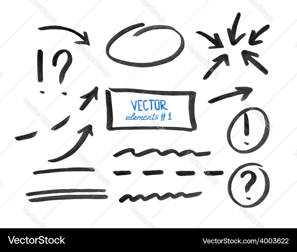 Highlight & Correction Icons vector image