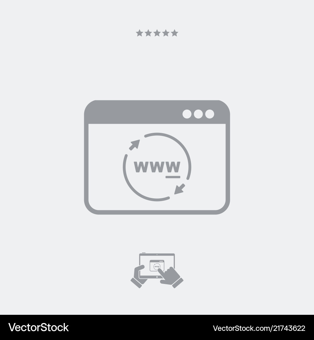 Internet panel refresh button Internet panel refresh button vector image