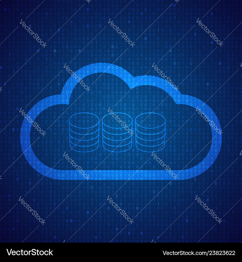 Internet server and cloud on a digital background Internet server and cloud on a digital background vector image