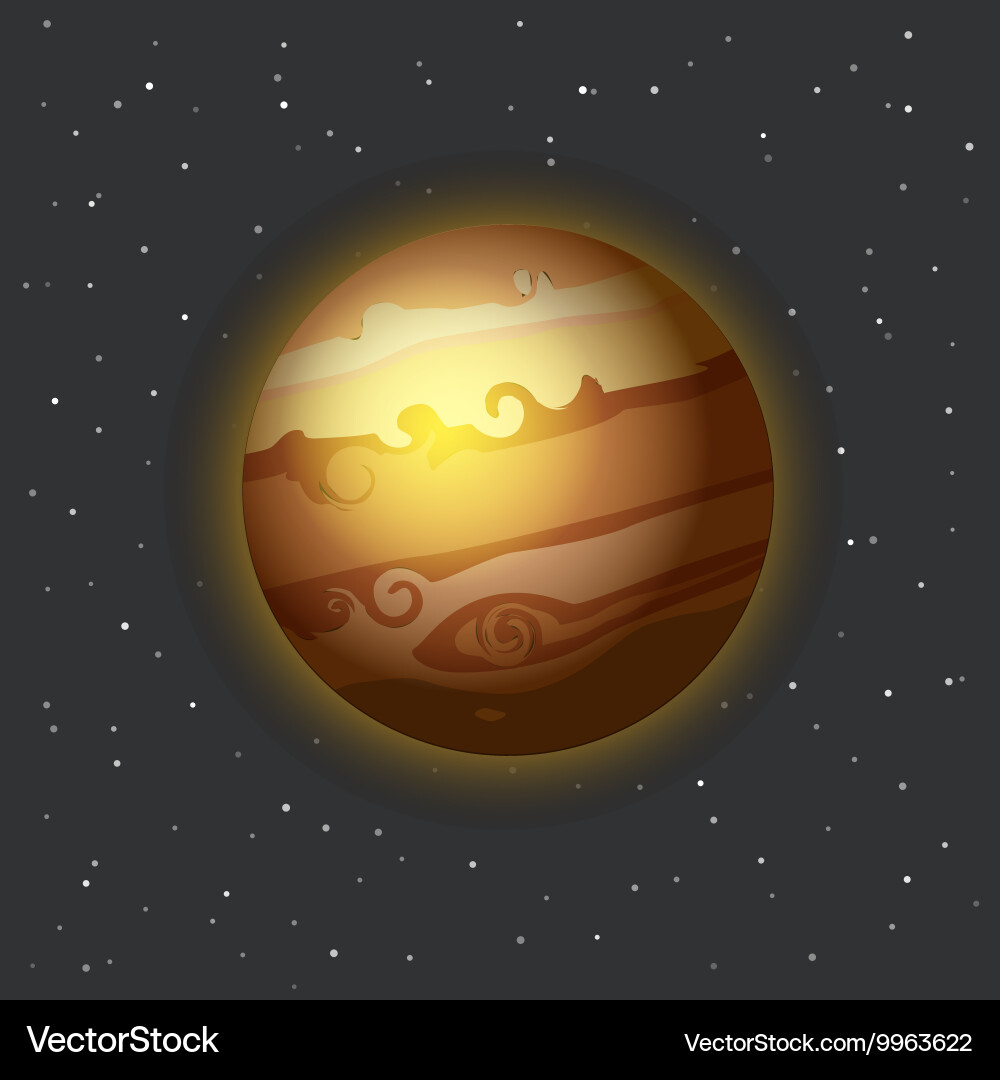 Jupiter: A Celestial Sphere Vector Image