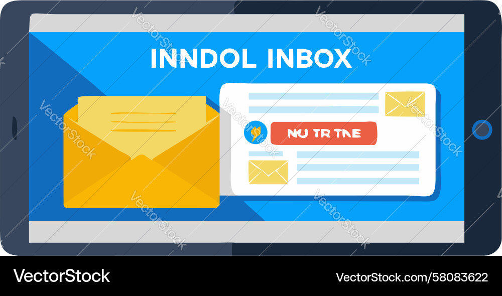 Mobile Notification Display Vector Image
