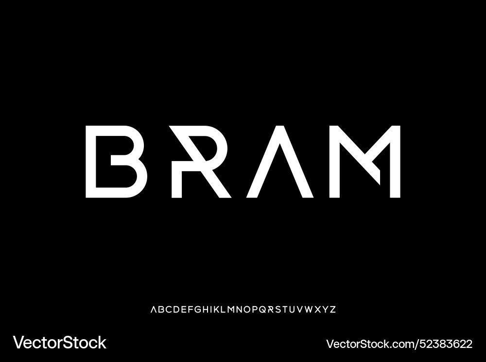 Modern abstract decorative alphabet display font Modern abstract decorative alphabet display font Vector Image
