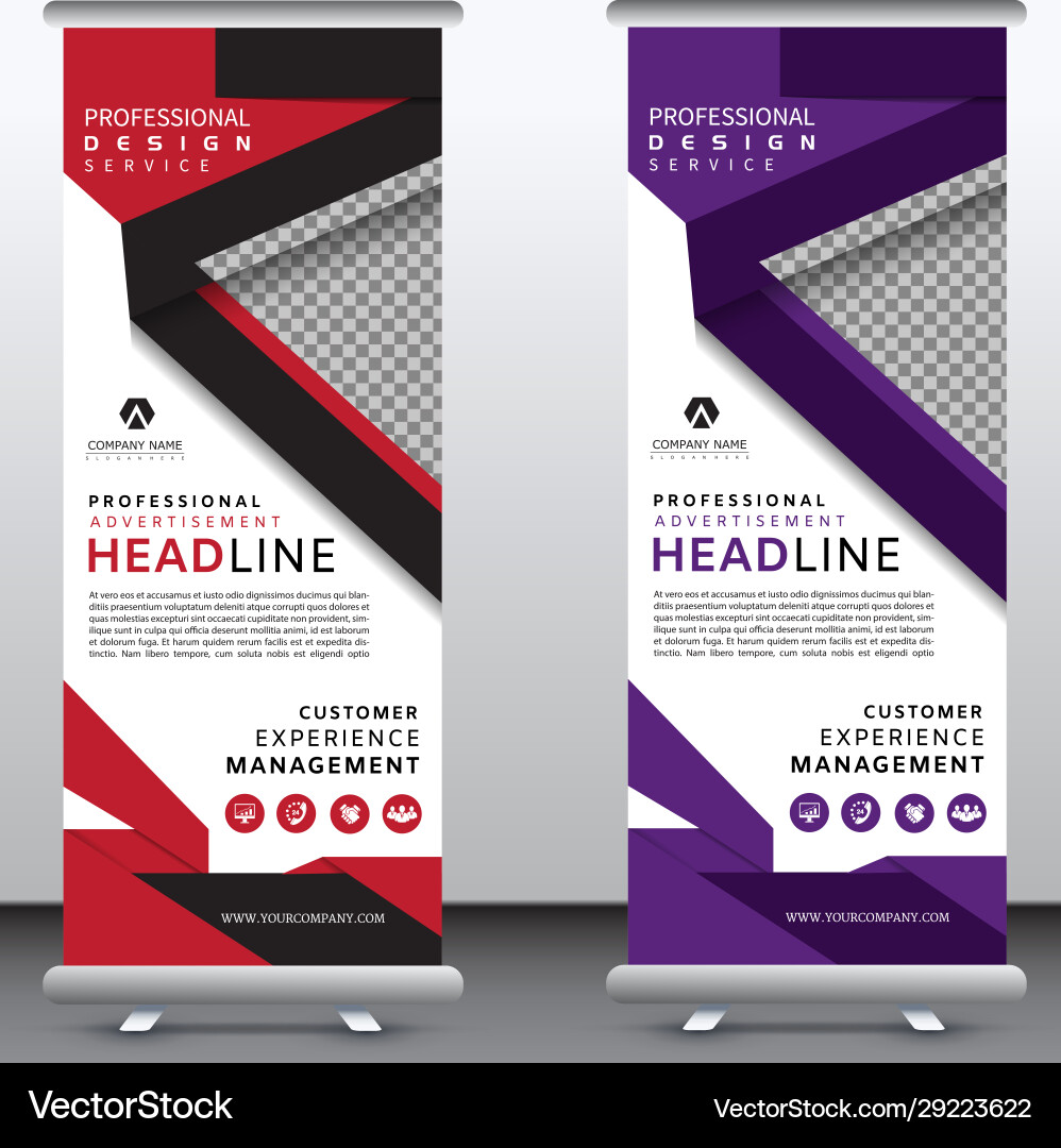 Modern roll up banner-01 Modern roll up banner-01 vector image