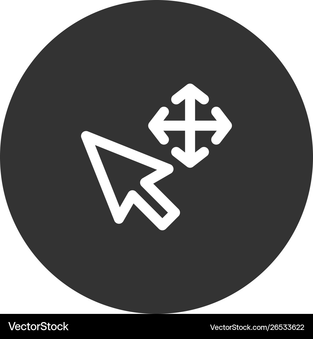 Move arrows icon in modern style for web site Move arrows icon in modern style for web site vector image