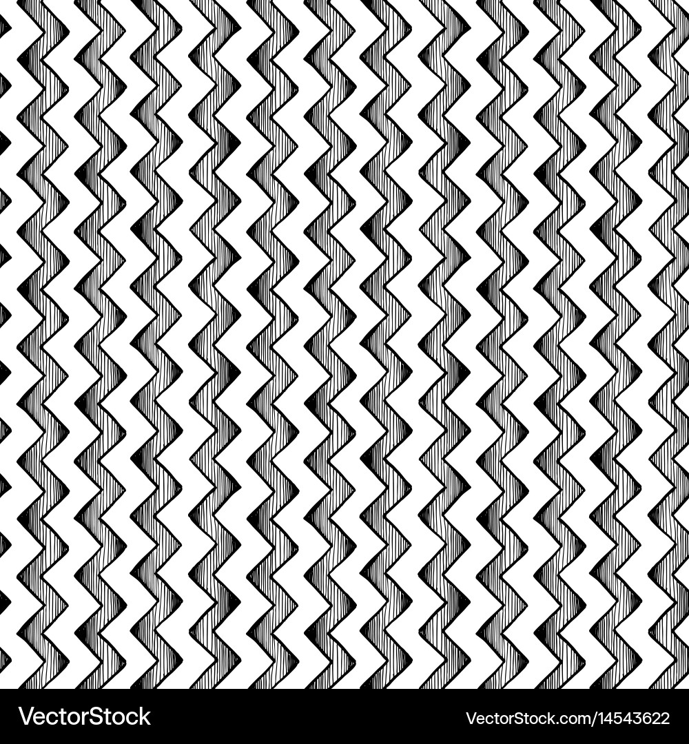 Parallel Zigzag Lines Pattern Vector Image