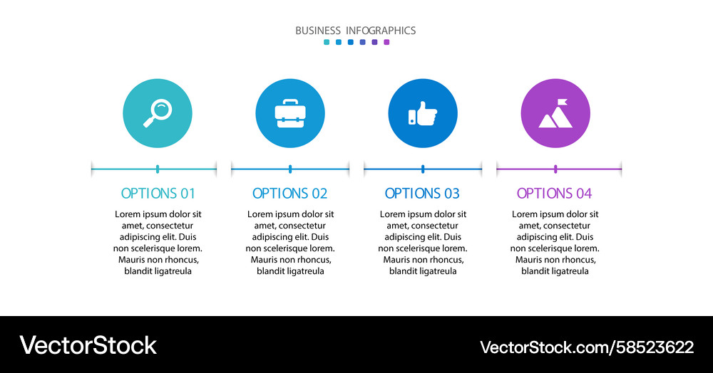 Progress bar featuring 4 arrow-shaped elements Vector Image