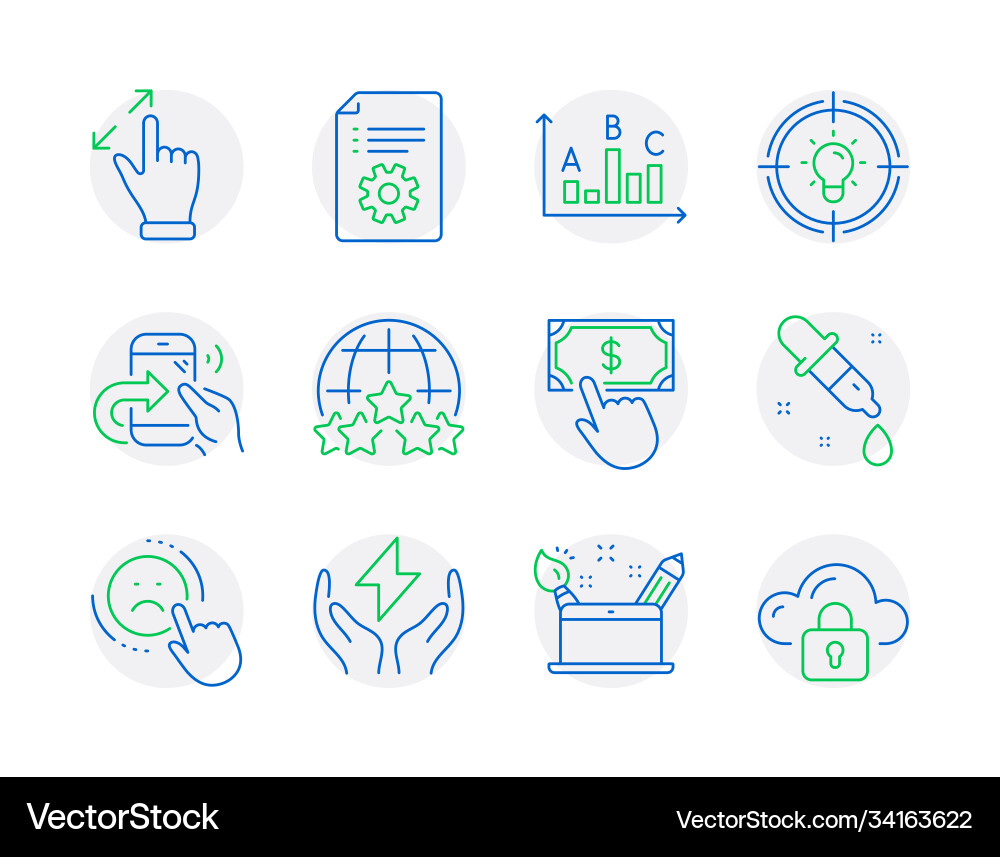 Technology icons set included icon as technical Technology icons set included icon as technical vector image