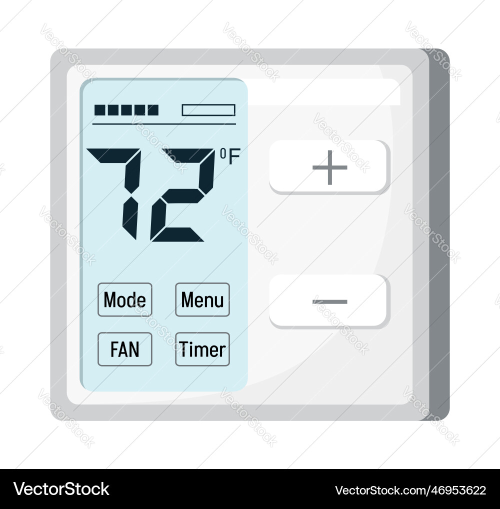 Thermostat controller with screen Thermostat controller with screen vector image