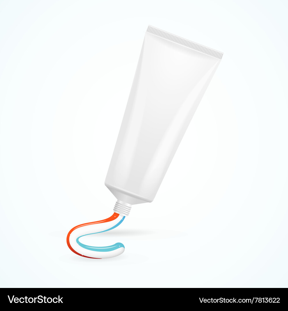 Toothpaste template mockup Royalty Free Vector Image