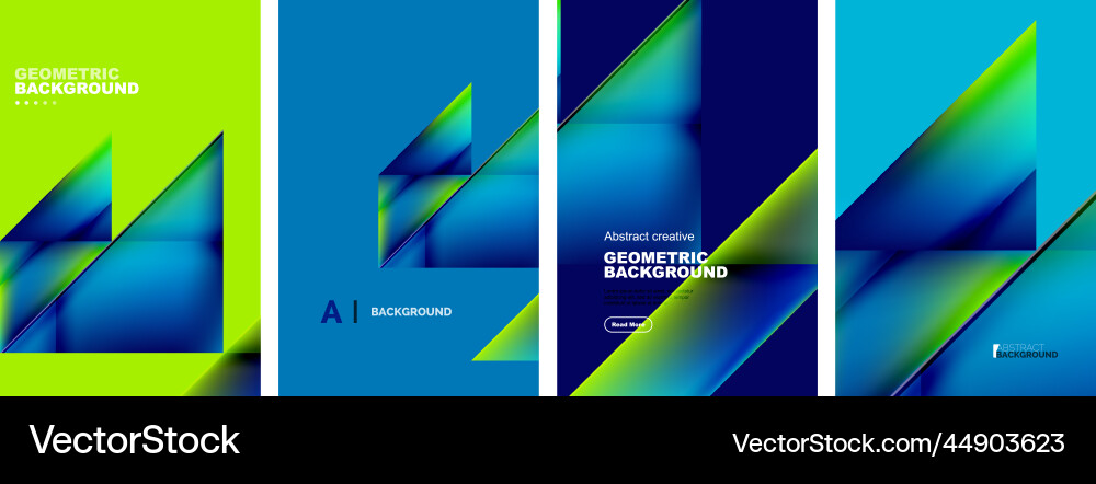 Abstract Overlapping Triangles - Gradient vector image