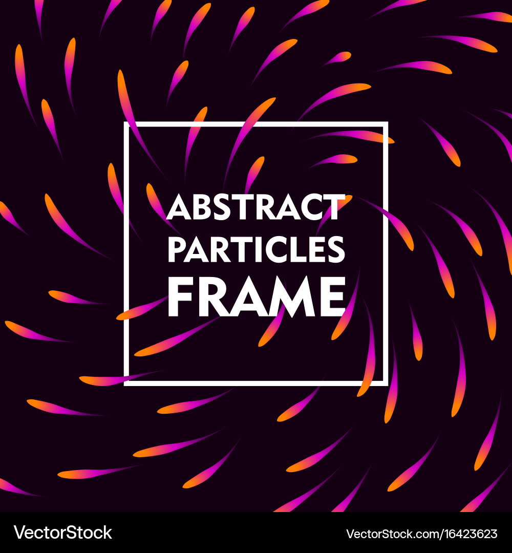 Abstract particles frame gradient vector image