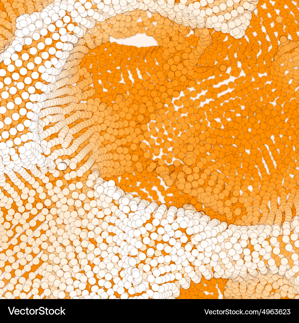Array of paper cut circles with shadows in form vector image