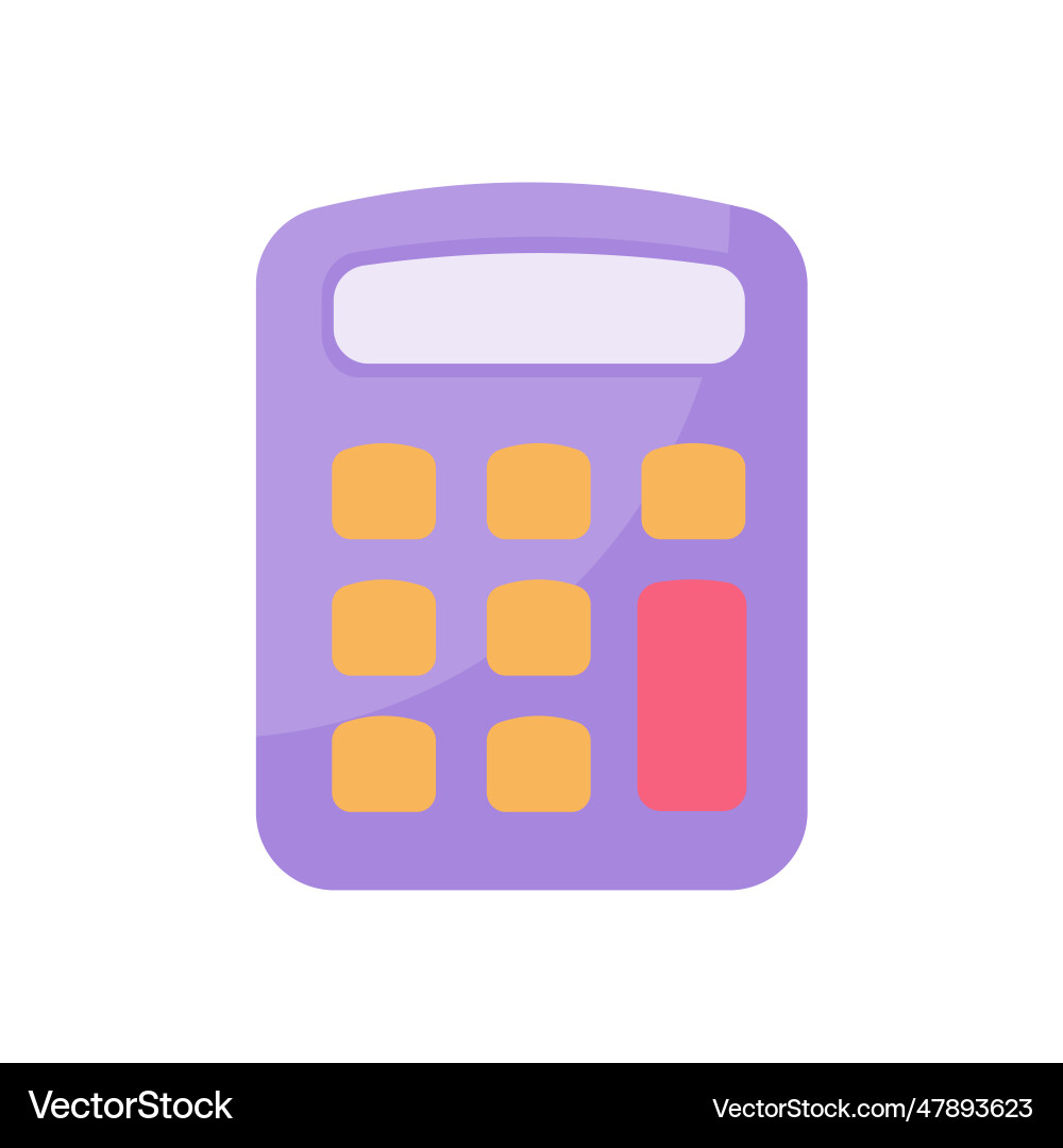 Calculator for helping with mathematical Vector Image