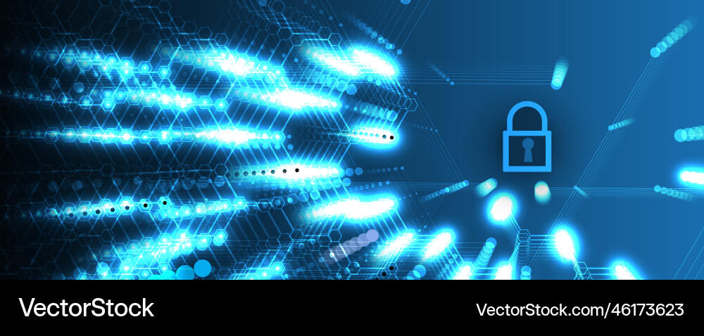 Cybersecurity and information or network Cybersecurity and information or network vector image