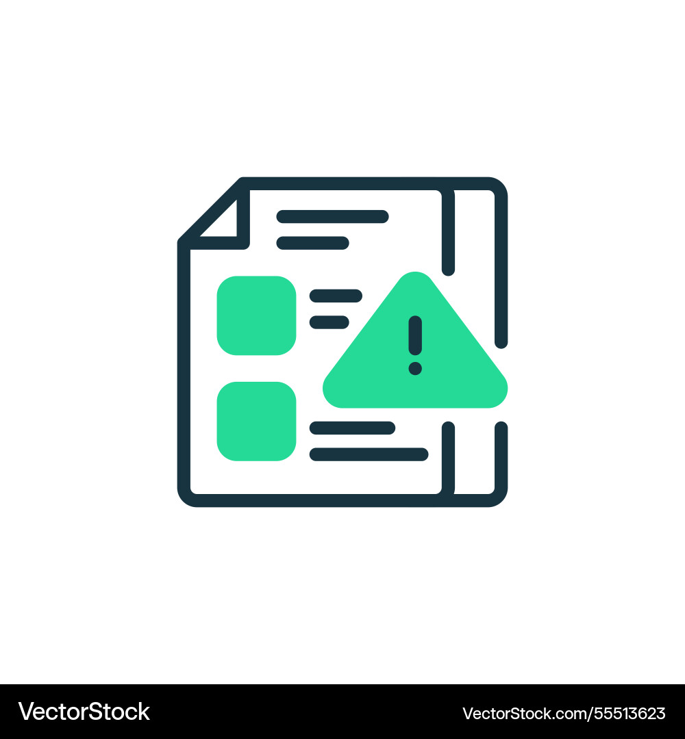 Error report two tone color icon linear style Error report two tone color icon linear style vector image
