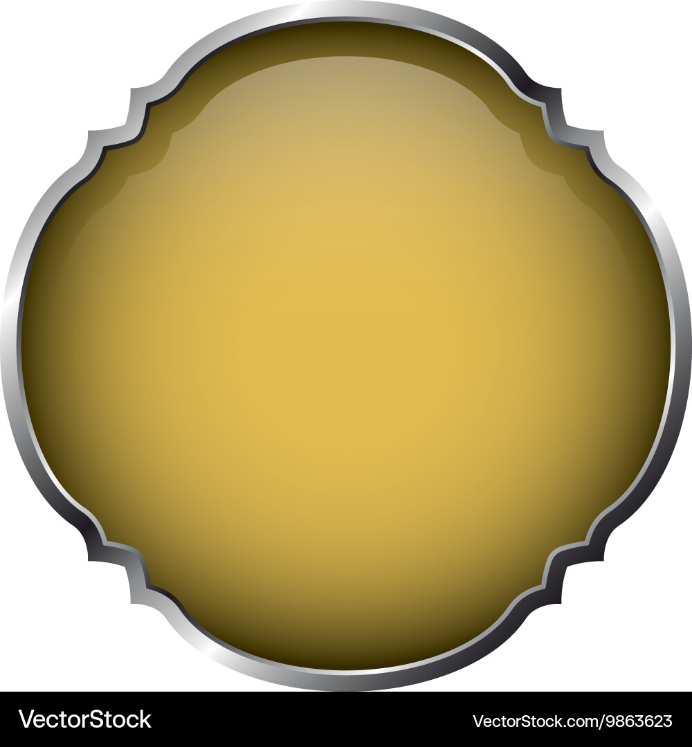 Frame with silver border isolated icon design vector image
