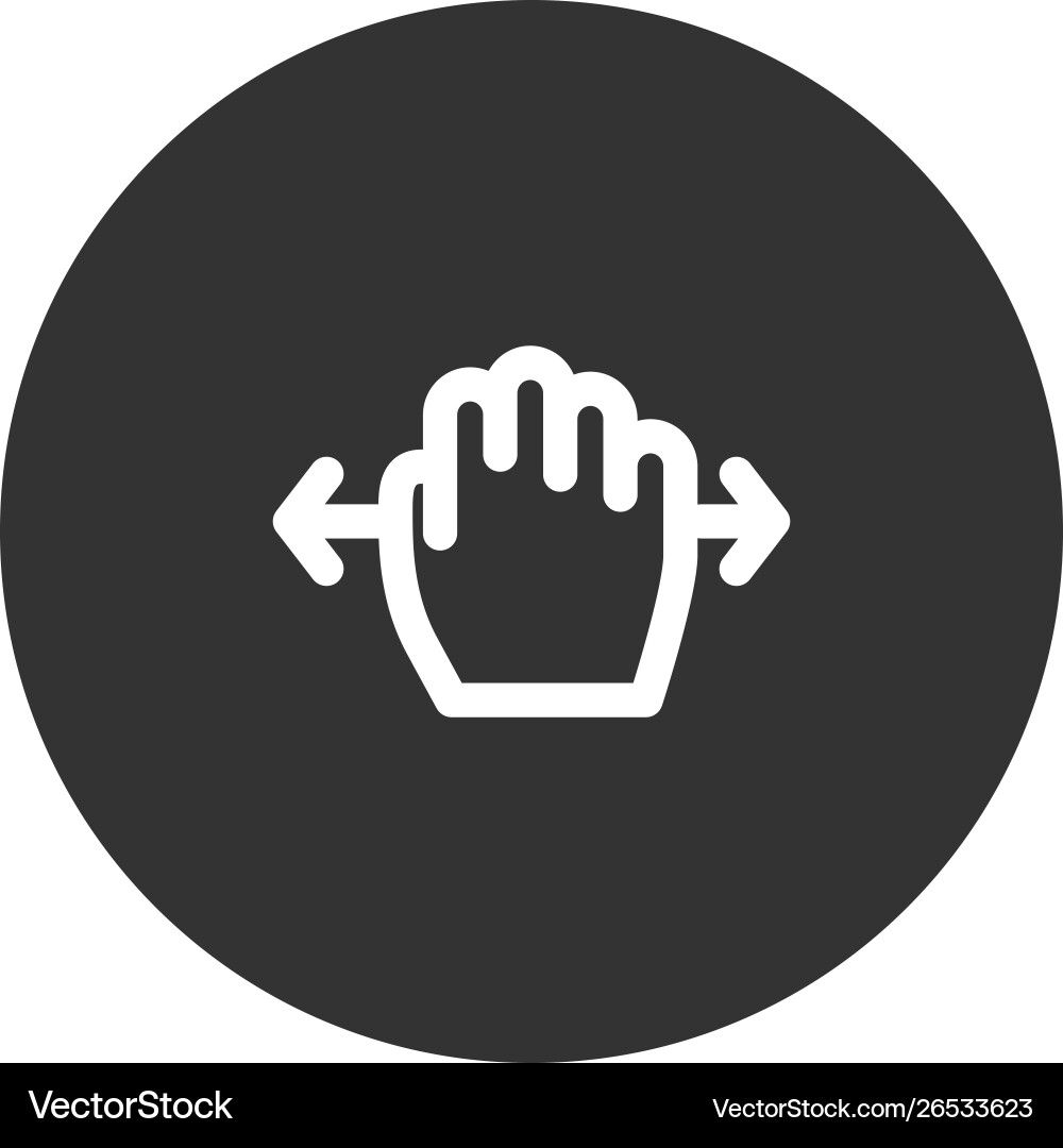 Hand move icon in modern style for web site Hand move icon in modern style for web site vector image
