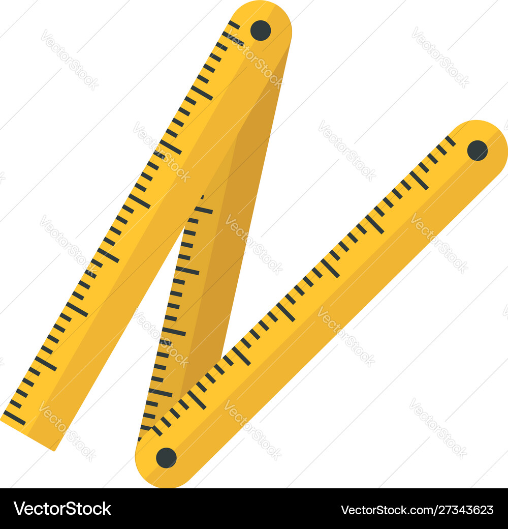Measurement construct ruler icon flat style Measurement construct ruler icon flat style vector image