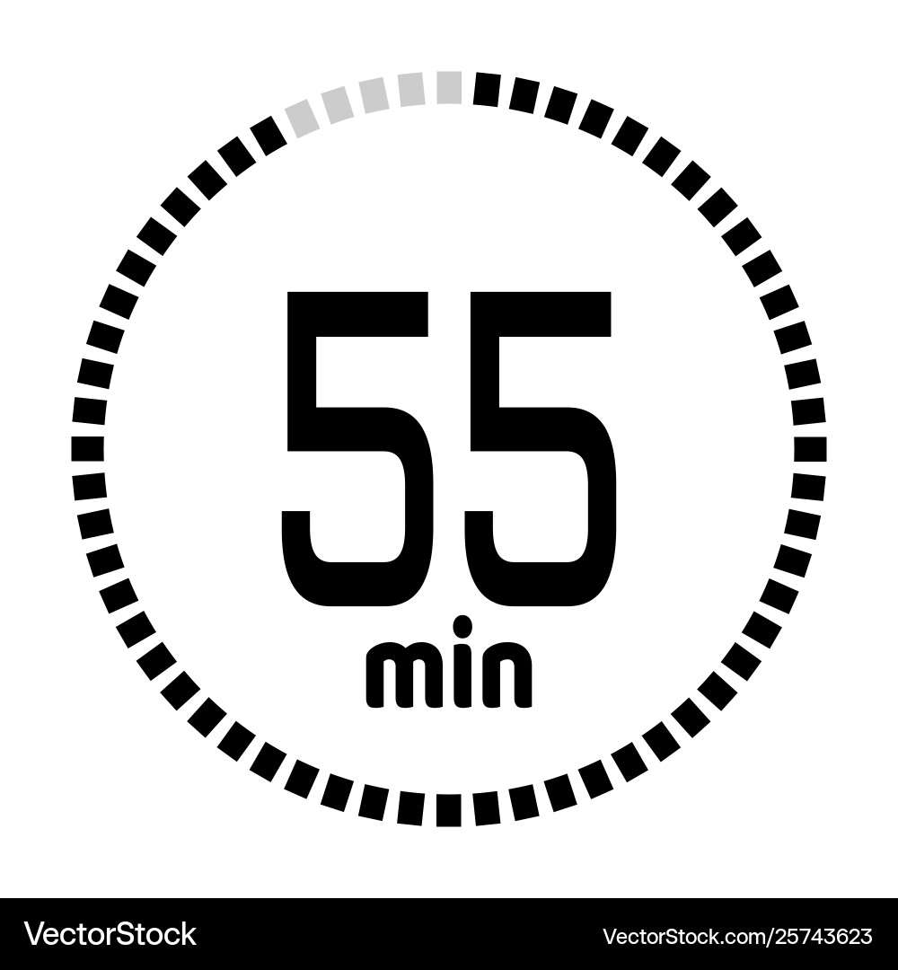 Minutes countdown timer Minutes countdown timer vector image