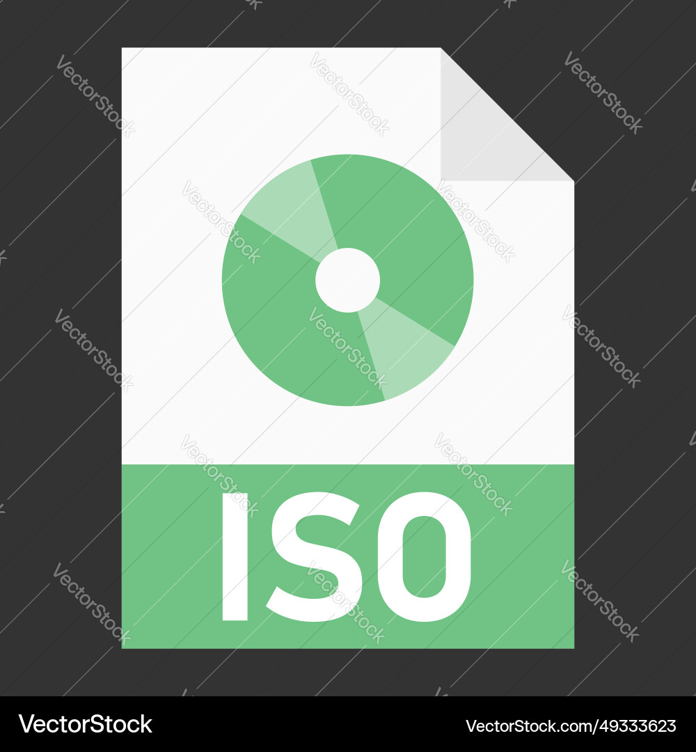 Modern flat design of iso file icon for web Vector Image