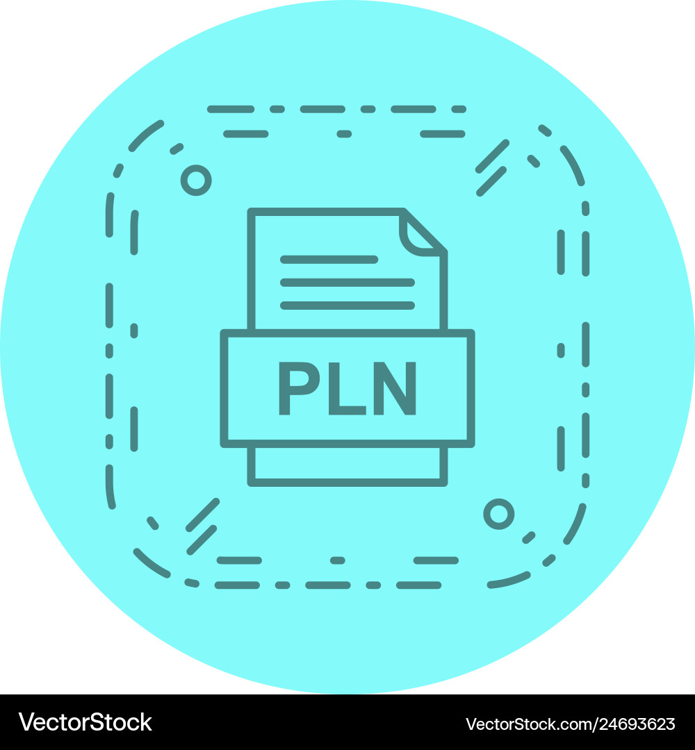 Pln file document icon Vector Image