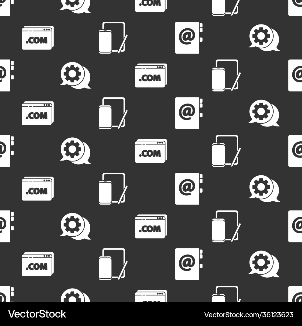 Set address book speech bubble chat website Set address book speech bubble chat website vector image