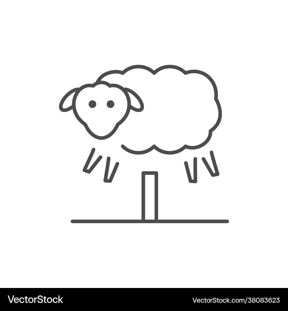 Sheep counting line outline icon Sheep counting line outline icon Vector Image