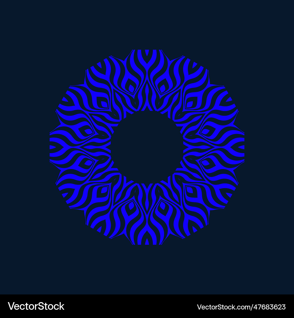 Symmetrical composition of wavy lines abstract Vector Image