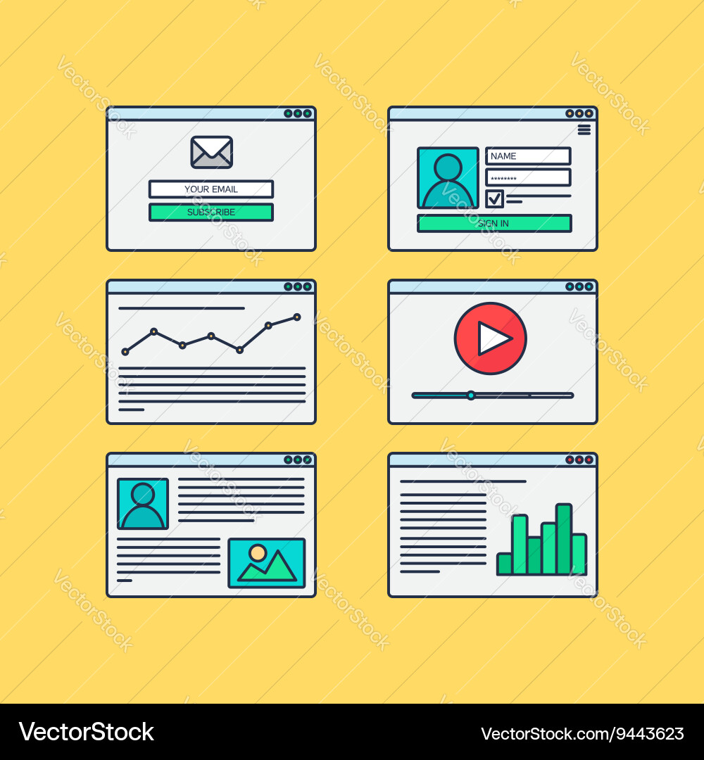 Web template form Vector Image